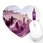 Abstract Painting Edinburgh Capital Of Scotland Heart Mousepads Front