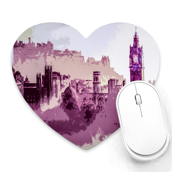 Abstract Painting Edinburgh Capital Of Scotland Heart Mousepads