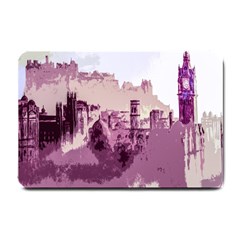 Abstract Painting Edinburgh Capital Of Scotland Small Doormat  by Sudhe