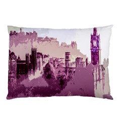 Abstract Painting Edinburgh Capital Of Scotland Pillow Case by Sudhe