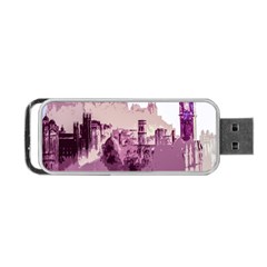 Abstract Painting Edinburgh Capital Of Scotland Portable Usb Flash (one Side) by Sudhe