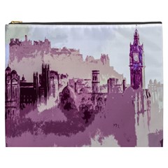 Abstract Painting Edinburgh Capital Of Scotland Cosmetic Bag (xxxl) by Sudhe