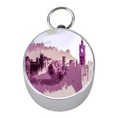 Abstract Painting Edinburgh Capital Of Scotland Mini Silver Compasses by Sudhe