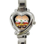 Abstract Barbeque Bbq Beauty Beef Heart Italian Charm Watch Front