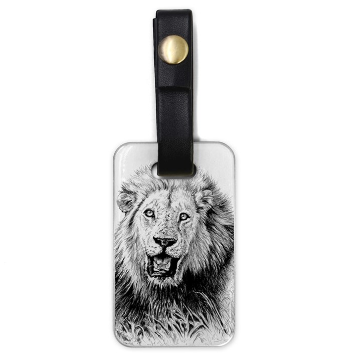 Lion Wildlife Art And Illustration Pencil Luggage Tags (One Side) 