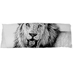 Lion Wildlife Art And Illustration Pencil Body Pillow Case (dakimakura) by Sudhe