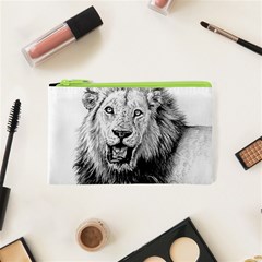 Lion Wildlife Art And Illustration Pencil Cosmetic Bag (xs) by Sudhe