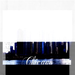 Abstract Of Downtown Chicago Effects Rectangular Jigsaw Puzzl by Sudhe