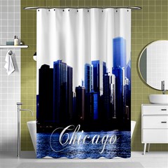 Abstract Of Downtown Chicago Effects Shower Curtain 48  X 72  (small)  by Sudhe