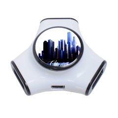 Abstract Of Downtown Chicago Effects 3-port Usb Hub by Sudhe