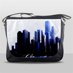 Abstract Of Downtown Chicago Effects Messenger Bag by Sudhe