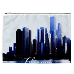 Abstract Of Downtown Chicago Effects Cosmetic Bag (xxl) by Sudhe