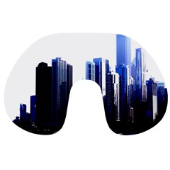 Abstract Of Downtown Chicago Effects Travel Neck Pillows by Sudhe