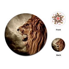 Roaring Lion Playing Cards (round) by Sudhe