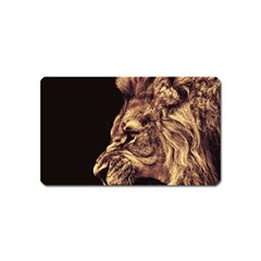 Angry Male Lion Gold Magnet (name Card) by Sudhe