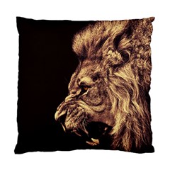 Angry Male Lion Gold Standard Cushion Case (two Sides) by Sudhe