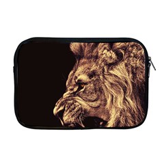 Angry Male Lion Gold Apple Macbook Pro 17  Zipper Case by Sudhe