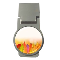 Autumn Leaves Colorful Fall Foliage Money Clips (round)  by Sudhe