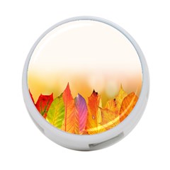 Autumn Leaves Colorful Fall Foliage 4-port Usb Hub (one Side) by Sudhe