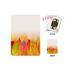 Autumn Leaves Colorful Fall Foliage Playing Cards (mini) by Sudhe