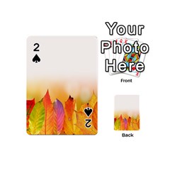 Autumn Leaves Colorful Fall Foliage Playing Cards 54 (mini) by Sudhe