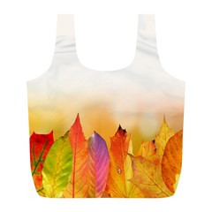 Autumn Leaves Colorful Fall Foliage Full Print Recycle Bag (l) by Sudhe