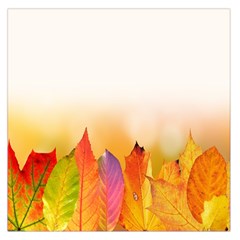 Autumn Leaves Colorful Fall Foliage Large Satin Scarf (square) by Sudhe