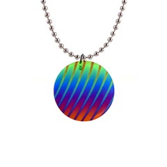 Abstract Fractal Multicolored Background 1  Button Necklace by Sudhe