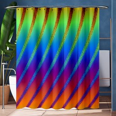 Abstract Fractal Multicolored Background Shower Curtain 60  X 72  (medium)  by Sudhe