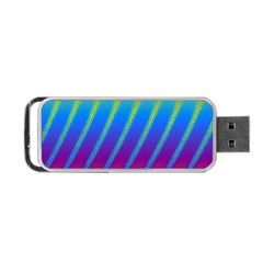 Abstract Fractal Multicolored Background Portable Usb Flash (one Side) by Sudhe