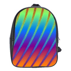 Abstract Fractal Multicolored Background School Bag (xl) by Sudhe