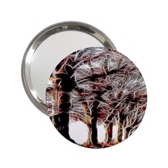 Autumn Fractal Forest Background 2 25  Handbag Mirrors by Sudhe