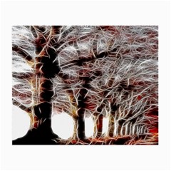 Autumn Fractal Forest Background Small Glasses Cloth (2-side) by Sudhe