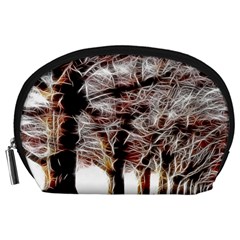 Autumn Fractal Forest Background Accessory Pouch (large) by Sudhe