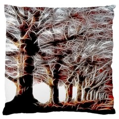 Autumn Fractal Forest Background Large Flano Cushion Case (two Sides) by Sudhe