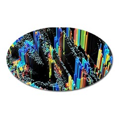 Abstract 3d Blender Colorful Oval Magnet by Sudhe