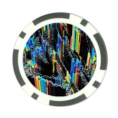 Abstract 3d Blender Colorful Poker Chip Card Guard by Sudhe