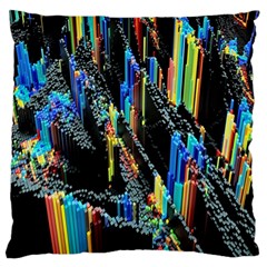 Abstract 3d Blender Colorful Large Flano Cushion Case (two Sides) by Sudhe