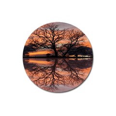 Aurora Sunset Sun Landscape Magnet 3  (round) by Sudhe