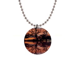 Aurora Sunset Sun Landscape 1  Button Necklace by Sudhe