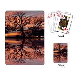 Aurora Sunset Sun Landscape Playing Cards Single Design by Sudhe