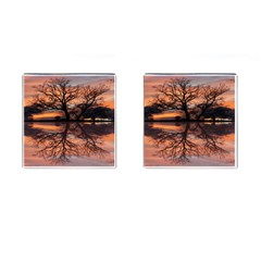 Aurora Sunset Sun Landscape Cufflinks (square) by Sudhe