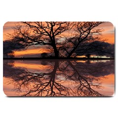 Aurora Sunset Sun Landscape Large Doormat  by Sudhe