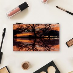 Aurora Sunset Sun Landscape Cosmetic Bag (small) by Sudhe