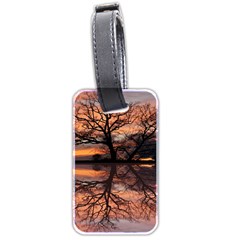 Aurora Sunset Sun Landscape Luggage Tags (two Sides) by Sudhe