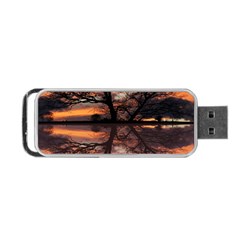 Aurora Sunset Sun Landscape Portable Usb Flash (two Sides) by Sudhe