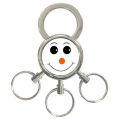 Happy Face With Orange Nose Vector File 3-ring Key Chains by Sudhe