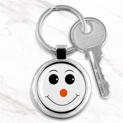 Happy Face With Orange Nose Vector File Key Chains (round)  by Sudhe