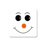 Happy Face With Orange Nose Vector File Square Magnet Front