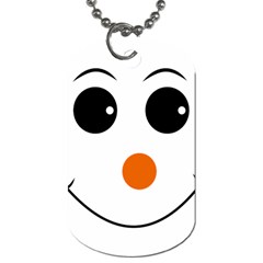 Happy Face With Orange Nose Vector File Dog Tag (one Side) by Sudhe